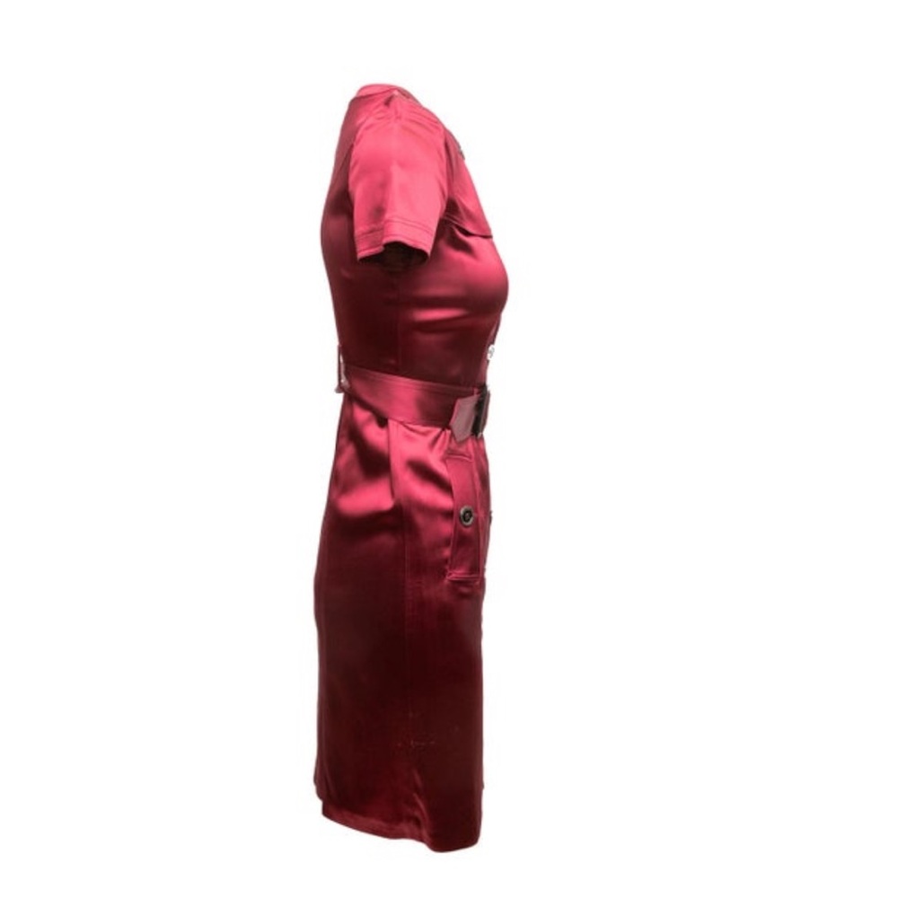 Burberry raspberry Dress with Belt & Pockets-EUC - Picture 4 of 10